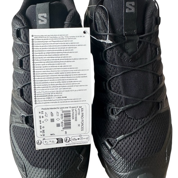 Salomon XA Pro Forces Black Phantom Men’s Trail Running Shoes M10 - Picture 3 of 6